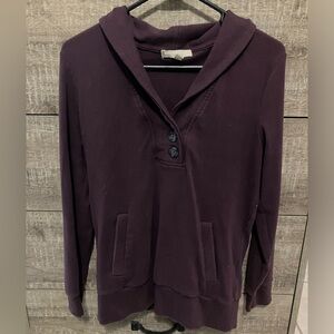 Banana Republic Small Long Sleeve Collared Sweater Plum
